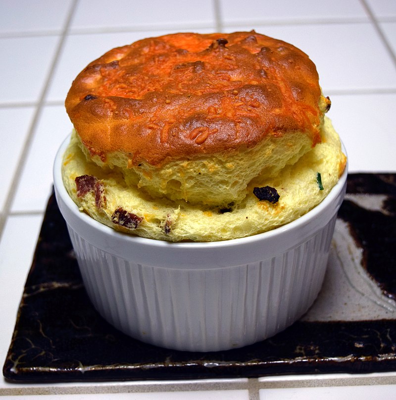 Bacon and Cheddar Cheese Souffle