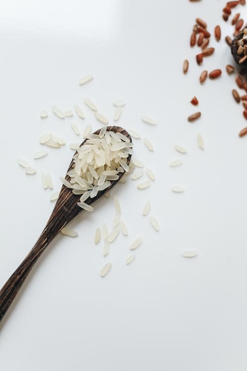 Photo-of-Rice-on-Wooden-Spoon